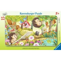 Puzzle 15 Garden Animal Getaway Frame Ravensburger
