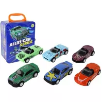 Zestaw pojazd�w z nap�dem w skrzynce metal LeanToys
