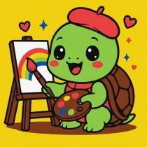Ideyka Malowanie po numerach - ��wik artysta 25x25cm