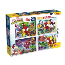Puzzle podogowe dwustronne Maxi Floor 4x48 el. Marvel Spidey Lisciani
