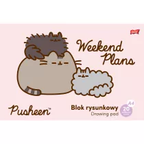 Unipap Blok rysunkowy A4 okadka kredowana 80 g/m2 Pusheen 20 kartek