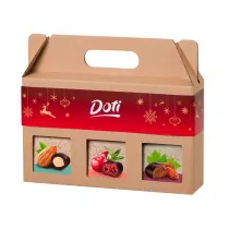 Doti Zestaw witeczny - bakalie w czekoladzie bezglutenowe 3 rodzaje 3 x 50 g Bio