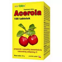 Sanbios Acerola - naturalna witamina C Suplement diety 100 tab.