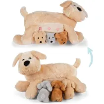 Mama piesek z 3 m�odymi pieskami Mamanimals