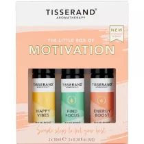 Tisserand Aromatherapy Zestaw olejkw eterycznych roll-on na lepsz motywacj The Little Box of Motivation 3 x 10 ml
