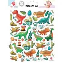 Tatuae zmywalne dla dzieci Dinozaury XXL All4Kids