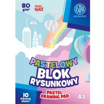 Astra Blok kolorowy barwiony w masie A3 80g, 10 arkuszy