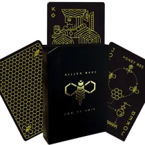 Killer Bees V2, karty do gry, czarne Ellusionist
