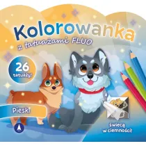 Malowanka 200X190 Kolorowanka z tatua�ami FLUO Pieski SKRZAT 077605