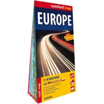 Europa laminowana mapa samochodowa 1:4 000 000