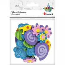 Titanum Naklejki piankowe 3D kwiaty, motyle, limaki 18 szt.