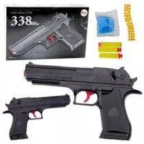 Pistolet + strzaki piankowe + kulki wodne Leantoys