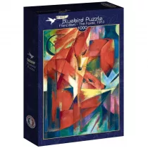 Puzzle 1000 el. Czerwone lisy, Franz Marc 1913 Bluebird Puzzle