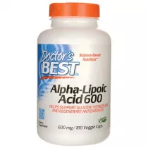 Doctors Best ALA - kwas alfa liponowy 600 mg Suplement diety 180 kaps.