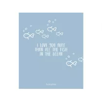 Plakat dziecicy 30x42 Vintage blue fish