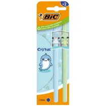 D�ugopis Cristal Figurine 1mm niebieski 2 szt BIC