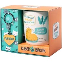 Be-Happy Gifts Prezent dla kociarzy Pupilove kubek i brelok