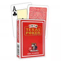 Texas Poker Hold Em Jumbo Index, karty do gry, czerwone Modiano