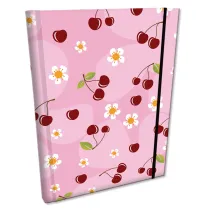 EV-Corp Notes B6 z gumk� Soft Touch Wisienki W R�u kratka 96 kartek