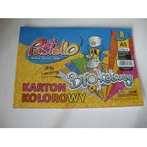 Alfa Pastello Karton brokatowy A5 210g (8 kolor�w) Pastello