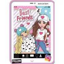 Best friends - kolorowanka z naklejkami