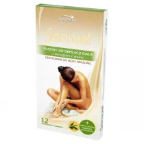 Joanna Sensual plastry do depilacji ciaa Aloes 12szt + oliwka agodzca podranienia 10ml 12 szt.