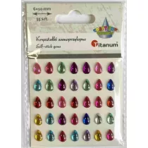 Titanum Kryszta�ki samoprzylepne �ezki mix 35 szt