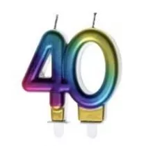wieczka urodzinowa 40 kolorowa