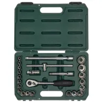 SATA Zestaw 24 kluczy nasadowych i nasadek 12 k�tnych metrycznych 1/2" S09060