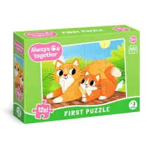 Puzzle 12 el. Zawsze razem. Koty Dodo