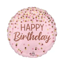 Anagram Balon foliowy Pretty pink Happy Birthday 46cm