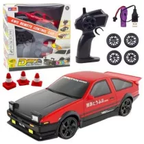 Auto sportowe RC z wymiaennymi koami czerwone Leantoys