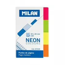 Milan Indeksy neon kolorowe 50x20mm