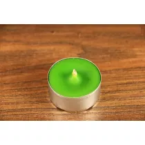 wieca tealight z wosku pszczelego - zielona