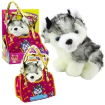 Piesek Husky w torebce pluszowy LeanToys