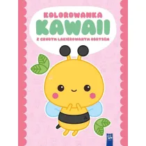 Kolorowanka Kawaii z grubym lakierowanym obrysem. Pszczo�a