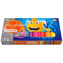 Sweet colours Plastelina brokatowa 10 szt.