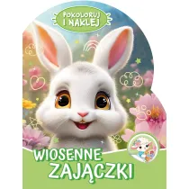 Pokoloruj i naklej. Wiosenne zaj�czki