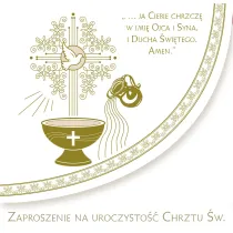 Zaproszenie chrzest Pol Mak zkw chr 40974