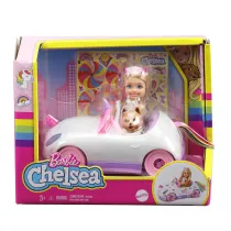 Barbie Chelsea Lalka + Autko T�czowy zestaw GXT41 Mattel