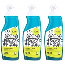Yope Limonka i Mita naturalny el do czyszczenia toalet Zestaw 3 x 750 ml