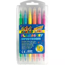 Titanum Flamastry flamingo dwustronne spieralne 12 szt.