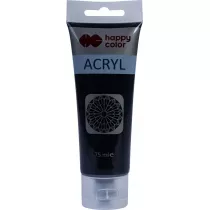 Happy Color Farba akrylowa, czarna 75ml czarny