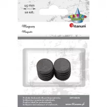 Titanum Magnesy okrge czarne 10 szt.
