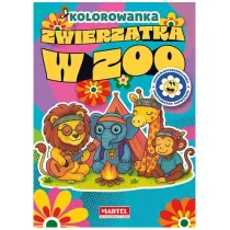 Zwierz�tka w zoo. Kolorowanka z naklejkami