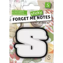 If Forget me sticky. Notes kart samoprzylepne litera S