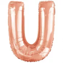Amscan Balon foliowy litera U r�owe z�oto 65,5x86cm