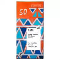 Vivani Czekolada mleczna gorzka 50% kakao 80 g Bio