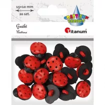 Titanum Guziki plastikowe biedronki 13x15mm