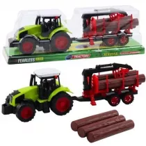 Traktor rolniczy z przyczep do transportu drewna Leantoys
